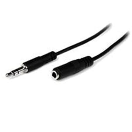 Dynamicfunction 2m Slim 3.5mm Stereo Extension Audio Cable Male to Female, Black DY169402